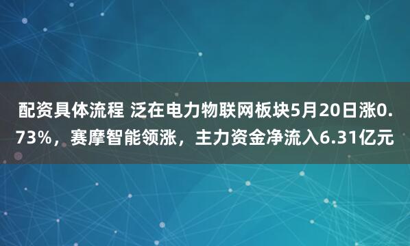 配资具体流程 泛在电力物联网板块5月20日涨0.73%，赛摩智能领涨，主力资金净流入6.31亿元