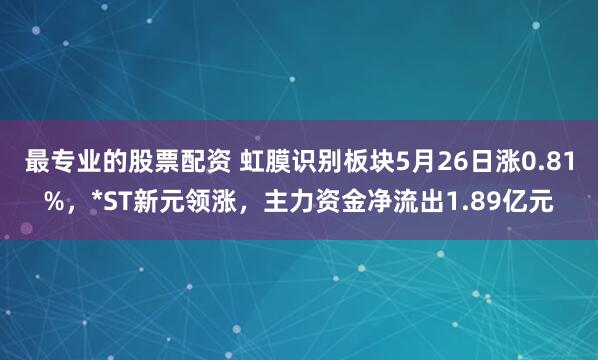 最专业的股票配资 虹膜识别板块5月26日涨0.81%，*ST新元领涨，主力资金净流出1.89亿元