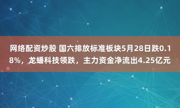 网络配资炒股 国六排放标准板块5月28日跌0.18%，龙蟠科技领跌，主力资金净流出4.25亿元